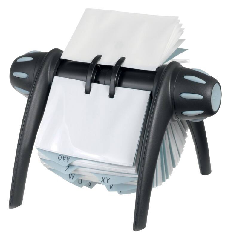 Fichier rotatif DURABLE Visifix Flip Noir, gris 400 cartes de visite 21,5 x 18,5 x 12 cm