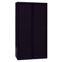 Armoire haute à portes rideaux Bisley Euro Noir 1'000 x 430 x 1'979 mm