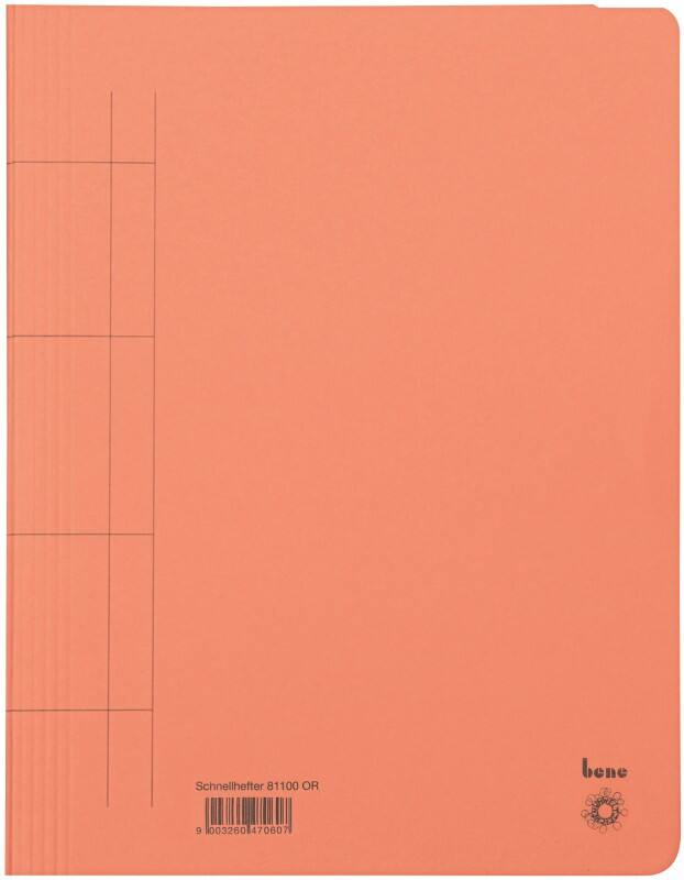 Chemise à lamelle Bene A4 Carton manille Orange