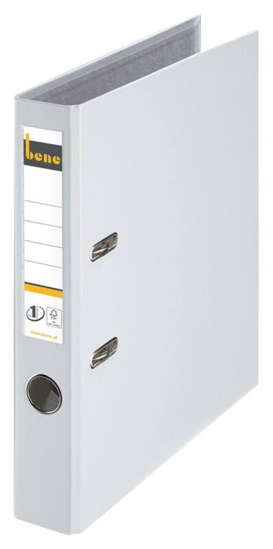 Classeur à levier Bene Étroit No,1 Power A4 52 mm Blanc 2 Anneaux 291600WS Plastique Portrait