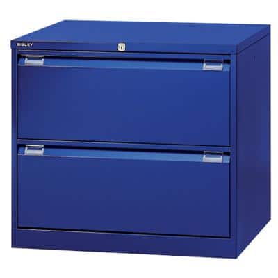 Armoire pour dossiers suspendus Bisley 2 tiroirs Bleu 800 x 622 x 711 mm