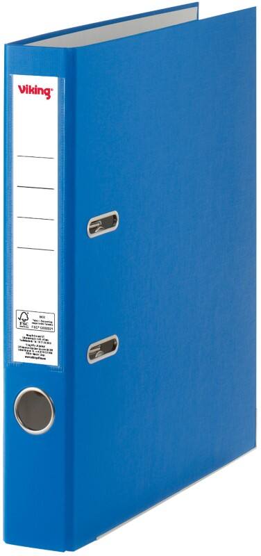 Viking Premium Ordner Schmal A4 50 mm Blau 2 Ringe Kunststoff Matt Hochformat