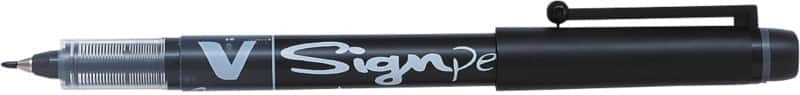 Pilot V-Sign Pen Fineliner 0.6 mm Nadelspitze Schwarz