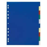 DURABLE Blanko Register DIN A4 Überbreite Farbig Sortiert Mehrfarbig 10-teilig PP (Polypropylen) Portrait A4+ 11 Löcher 6747