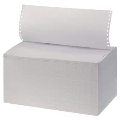 Niceday Computer-Endlospapier DIN A4+ Perforiert 60 g/m² Weiß 2000 Blatt