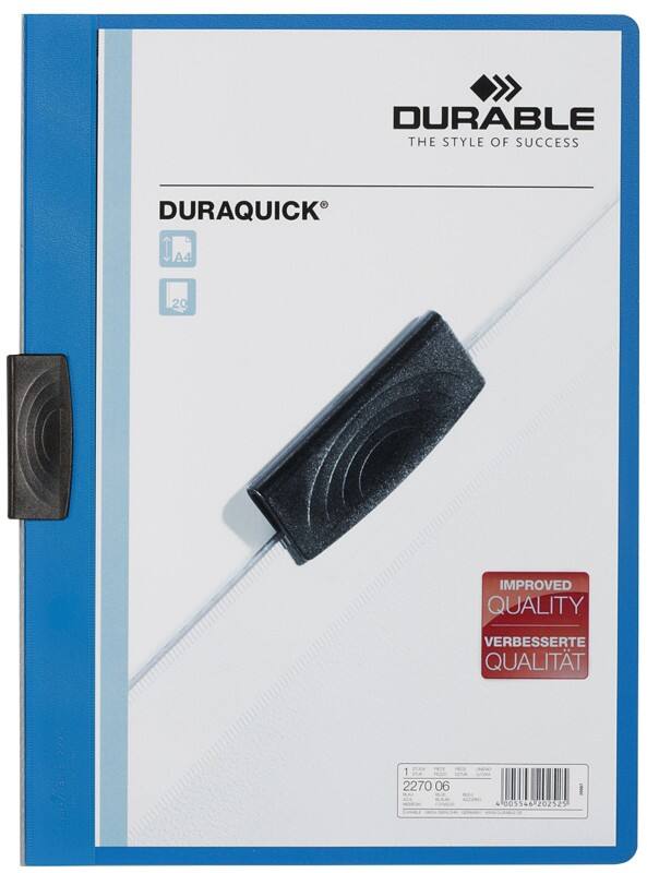 DURABLE Klemmmappe Duraquick® DIN A4 Blau