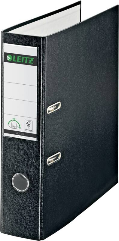 Classeur à levier Leitz Large 180° Swiss Edition A4 80 mm Noir 2 Anneaux 1013 Plastique Portrait