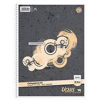 Cahier Ursus Style Style A4 Quadrillé Reliure en spirale Papier Gris foncé Perforé 160 pages