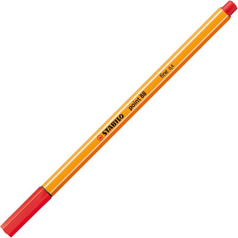 STABILO point 88 Fineliner 0.4 mm Nadelspitze Rot Point 88