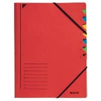 Leitz Ordnungsmappe A4 Rot Karton Mit 7 Fächern 24,5 x 32 cm