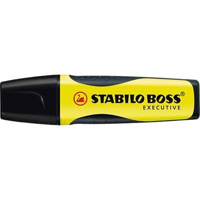 Surligneur STABILO Boss Executive Jaune Pointe large Biseautée 2 - 5 mm Non rechargeable