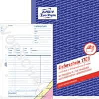 Carnet de bons de livraison AVERY Zweckform 1763 Blanc, jaune, rose A5 14,8 x 21 cm 40 Feuilles