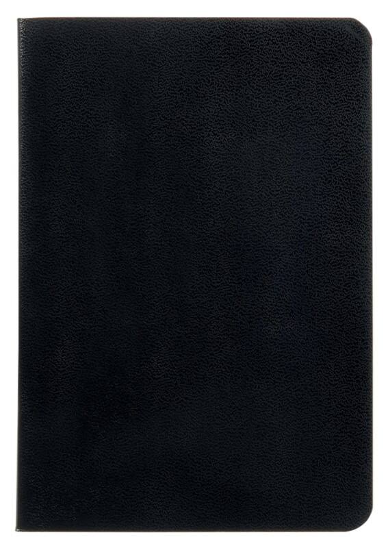 Cahier Ursus Style A6 Quadrillé Reliure collée Toile cirée Noir Sans perforation 96 pages 48 feuilles
