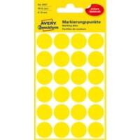 Pastilles autocollantes AVERY Zweckform Rond Adhésif Jaune 4 Feuilles de 24 Étiquettes