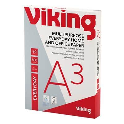 Viking Everyday DIN A3 Druckerpapier 80 g/m² Glatt Weiß 500 Blatt