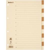 Intercalaires Biella Vierge A4 Beige, brun 12 intercalaires Carton 464441 12 Feuilles