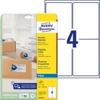 AVERY Zweckform Versandetiketten J8169-25 Weiss A4 99,1 x 139 mm 25 Blatt à 4 Etiketten
