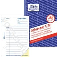 Bons de livraison AVERY Zweckform 1722 Blanc, jaune A6 10,5 x 14,8 cm 40 Feuilles