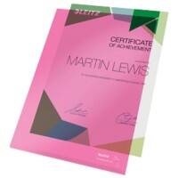 Leitz Sichthüllen 41530025 A4 PVC Hartfolie 150 Mikron Rot 100 Stück