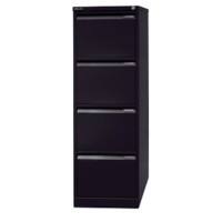 Armoire pour dossiers suspendus Bisley 4 tiroirs Noir 413 x 622 x 1'321 mm