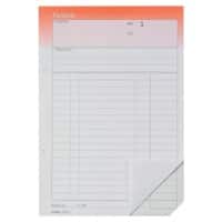 Simplex Rechnungsformulare F DIN A5 50x2 Blatt Orange, Weiss