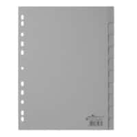 Intercalaires DURABLE Vierge A4 Gris Transparent 10 intercalaires Polypropylène Portrait A4 11 Perforations 6441