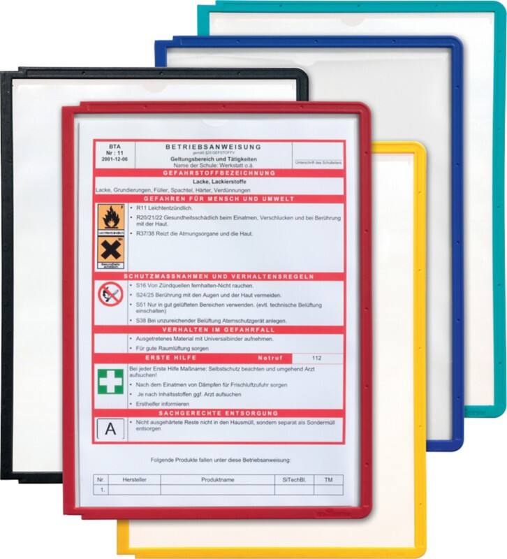 Panneau d'affichage DURABLE Sherpa 5 Panneaux A4 Plastique, PP (Polypropylène) Assortiment 5 Unités