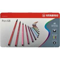 STABILO Faserschreiber Pen 68 1 mm Farbig sortiert 40 Stück
