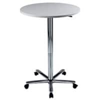 Guéridon à roulettes Hammerbacher ST08/5/C Argenté, Gris 800 x 75 x 1 140 x 720 - 1 140 mm