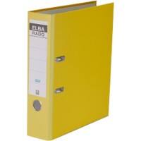 Classeur à levier ELBA Rado Brilliant A4 80 mm Jaune 2 anneaux 100022613 Carton, PP (Polypropylène)