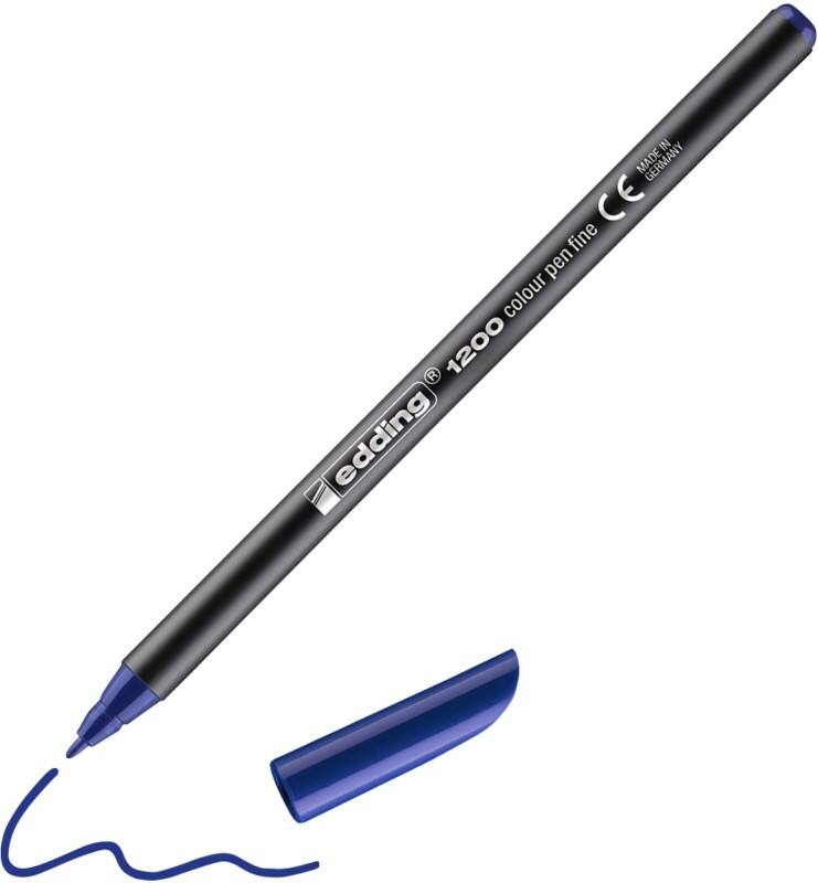 edding Filzstift 0,5 - 1 mm Fein Blau 1200 10 Stück