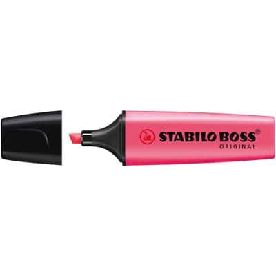 Surligneur STABILO Boss Original Rose Pointe large Biseautée 2 - 5 mm Rechargeable