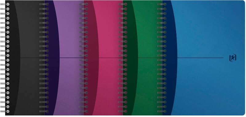 OXFORD Office Urban Mix Collegeblock DIN A5 Liniert Spiralbindung PP (Polyproplylen) Farbig sortiert Nicht perforiert 180 Seiten 90 Blatt