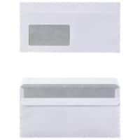 Enveloppes Niceday DL 75 g/m² Avec fenêtre Autocollante Blanc 220 (l) x 110 (h) mm 1 000 Unités