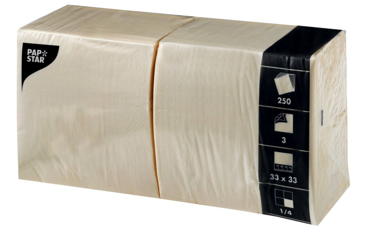 PAPSTAR Servietten 250 Stück Creme 250 Stück