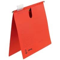 Niceday Hängeregistraturen kaufmännische Heftung DIN A4 Rot Recycling-Kraftkarton 5 Stück