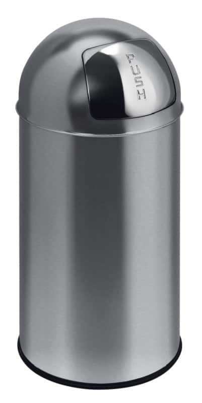 Poubelle push Vepa Bins 40 L Argenté Chrome