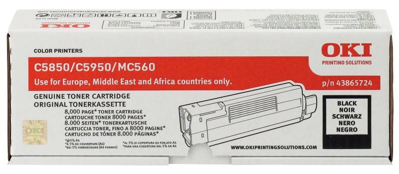 OKI 43865724 Original Tonerkartusche Schwarz