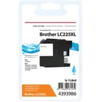 Cartouche jet d'encre Office Depot Compatible Brother LC225XL Cyan