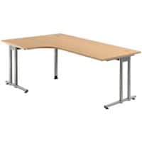 Bureau pied en C Hammerbacher Matrix Effect hêtre 2'000 x 1'200 mm