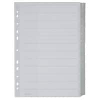 Intercalaires Leitz Vierge A4 extra large Gris Blanc, assortiment 12 intercalaires Polypropylène 11 Perforations 1274