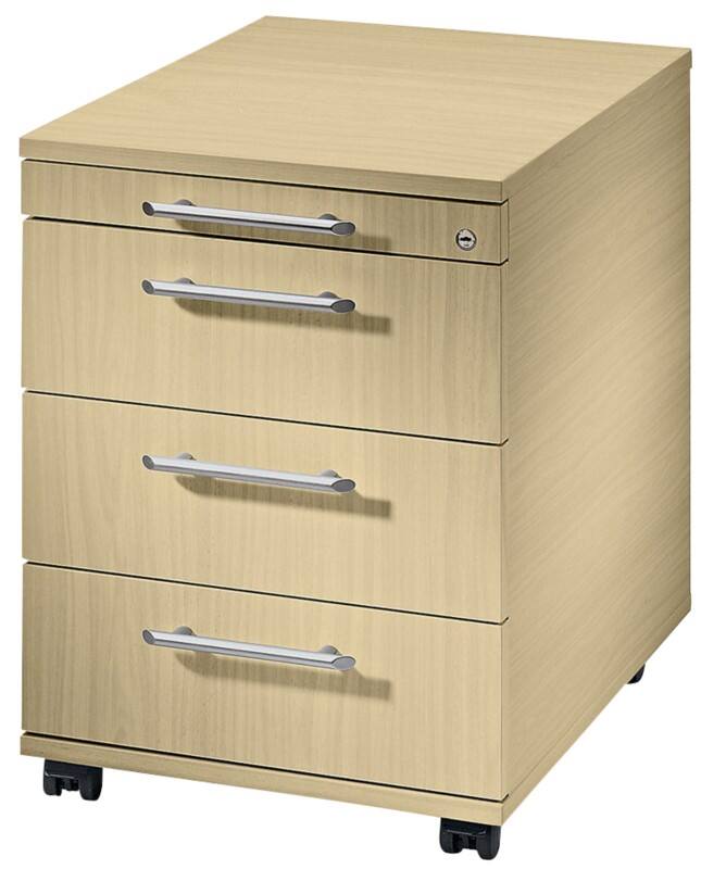 Hammerbacher Rollcontainer AC30/3 Ahorn 428 x 580 x 590 mm