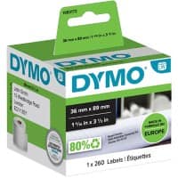 Étiquette d'adresse DYMO LabelWriter Authentique 1983172 1983172 Adhésif Black on White 89 x 36 mm Thermique 260 Étiquettes