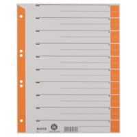 Intercalaires Leitz 1 à 10 A4 extra large Orange 10 intercalaires Carton 6 Perforations 1652 100 Unités