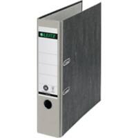 Classeur à levier Leitz 180° A4 82 mm Gris 2 anneaux 1080 Carton Effet marbre Portrait Neutre en carbone Carton recyclé 100%