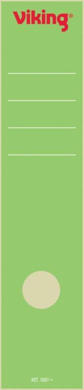 Étiquettes pour dos de classeur Viking 75 mm Vert Longues 10 Unités