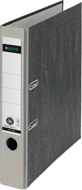 Leitz 180° Schmal Ordner A4 52 mm Grau 2 Ringe 1050 Pappkarton Wolkenmarmor Hochformat Recycled