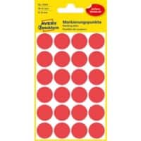 AVERY Zweckform Markierungspunkte 3004 Rot 4 Blatt à 24 Etiketten