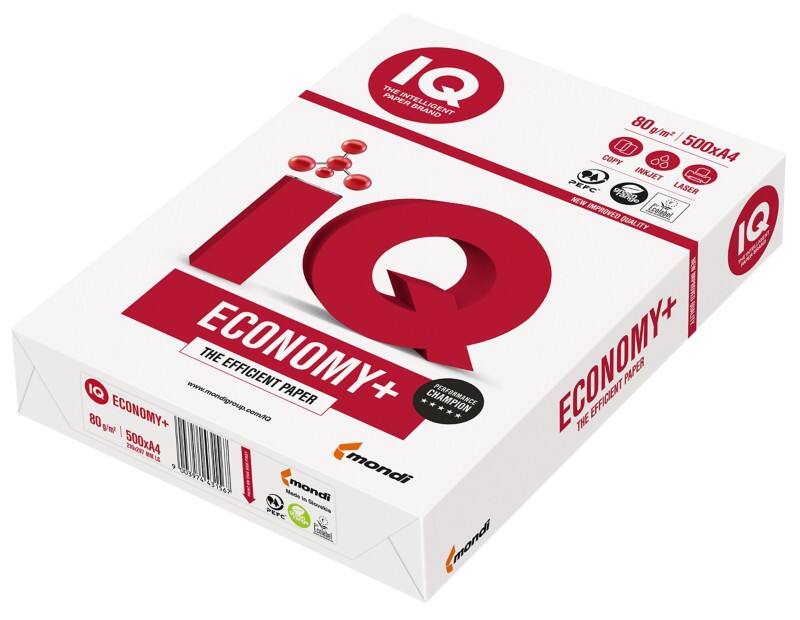 Papier imprimante IQ Economy+ A4 Recyclé 80 g/m² Lisse Blanc 500 Feuilles