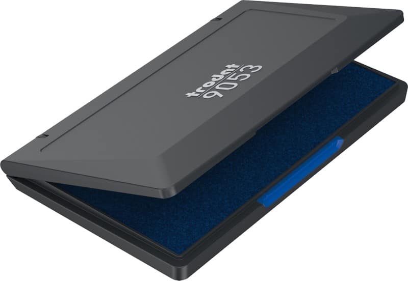 Coussin d'encrage Trodat 9052 Bleu 7 x 1 x 11 cm pour Tampons encreurs en caoutchouc et en polymères